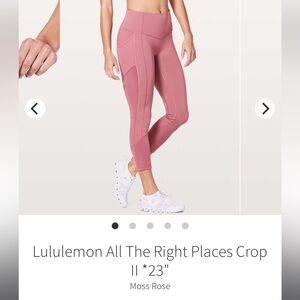 23” cropped lululemon leggings